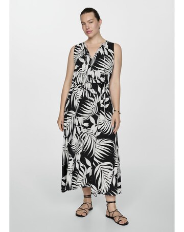 Mango Julia Leaf Print Dress