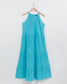Textured Halter Maxi Dress