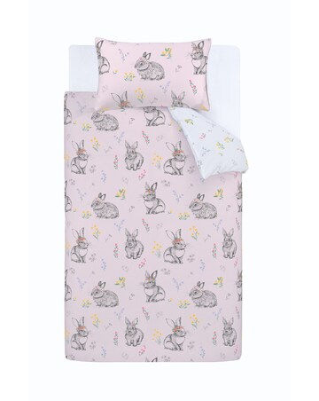 Catherine Lansfield Bunny Tails Ditsy Flowers Duvet Cover Set