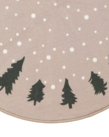 Christmas Trees Washable Circle Rug