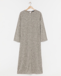 Crew Neck Long Sleeve Seam Maxi Dress