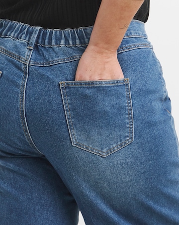 Simply Be Mid Wash Barrel Leg Jean