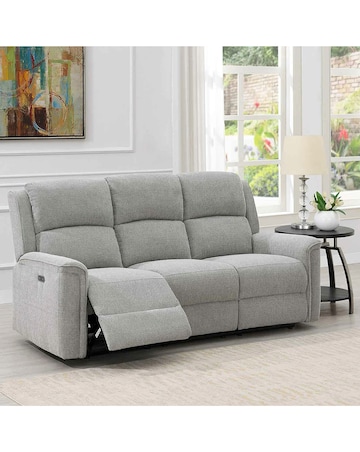 Croston Chenille Power Recliner Three Seater Sofa
