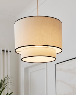 Joanna Hope Elizabeth Two Tier Black Trim Shade 30cm