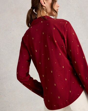 White Stuff Annie Embroidered Jersey Shirt