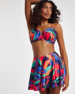 Floral Bikini Swim Skirt