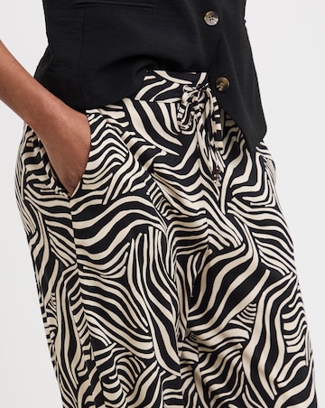 Mono Print Wide Leg Trousers