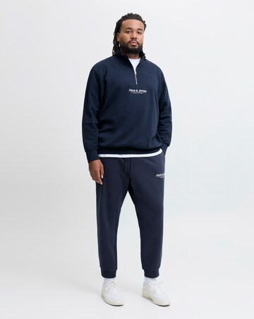 Jack & Jones Versterbro Logo 1/4 Zip Sweat & Jogger - Navy