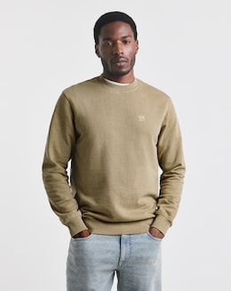 Union Garment Dyed Relaxed Fit Crew Neck Sweat- Tan