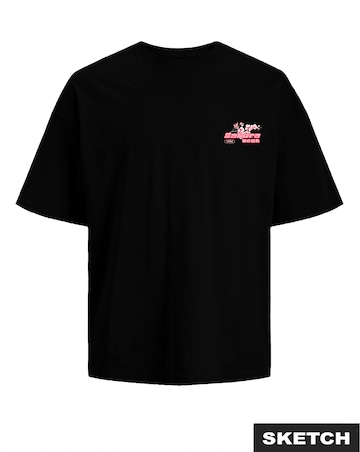Jack & Jones Sakura Crew Neck T-Shirt - Black