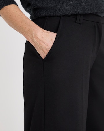 Black Tailored Jersey Wide Leg Trousers