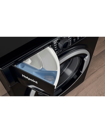 Hotpoint NSWM864CBSUKN, 8kg, 1600rpm Washing Machine - Black + install