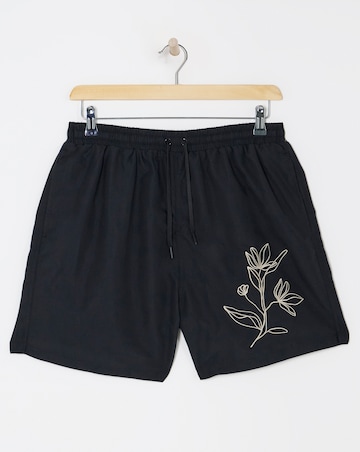 Premium Mono Embroidery Floral Swim