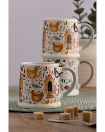 Price & Kensington Set of 2 Chicken Coop Mugs