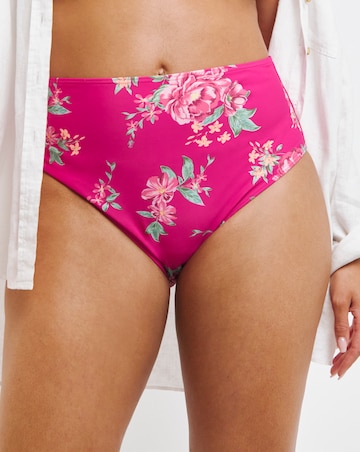Ruche Side High Waist Bikini Briefs