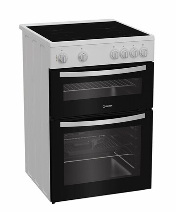 Indesit IDE6VMW 60cm Electric Double Cooker with Ceramic Hob - White Install