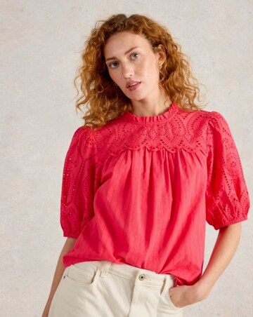 White Stuff Lexi Cotton Broderie Top