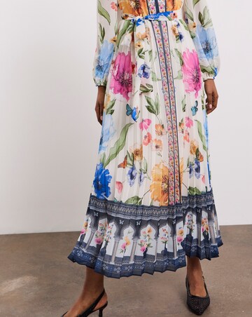 Joanna Hope Pleated Floral Maxi Dress
