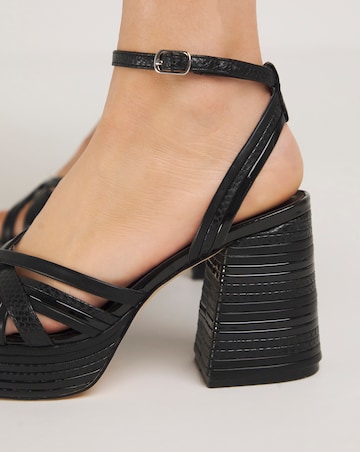Patsy Feature Heel Sandals Wide E Fit