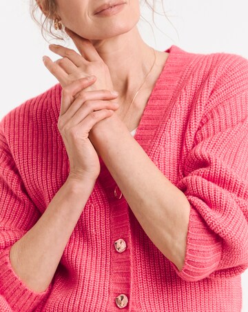 Ribbed V Neck Cardigan