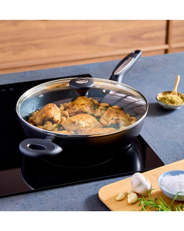 Morphy Richards Forged Aluminium Saute Pan with Lid