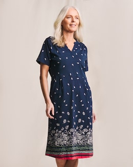 Julipa Pure Cotton Printed Jersey Shift dress