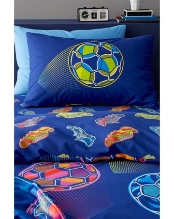Catherine Lansfield Bright Football Reversible Duvet Cover Set