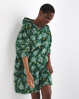 Pretty Secrets Christmas Fleece Hooded Lounge Dress