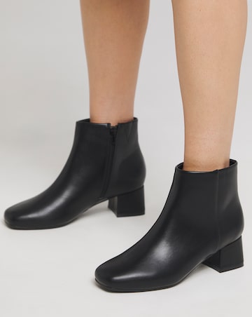 Kit Low Block Heel Ankle Boots Extra Wide EEE Fit