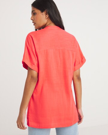 Linen Mix Tunic Top