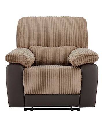 Harlow Fabric/Faux Leather Recliner Chair