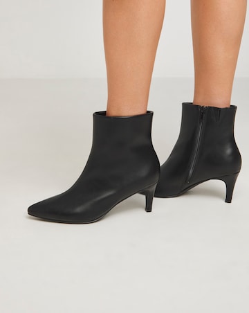 Sabine Ankle Kitten Heel Boots - Wide Fit (E)