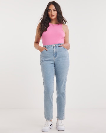 Bromide Blue Slim Mom Jean