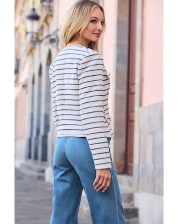 Sosandar Striped Boucle Jacket