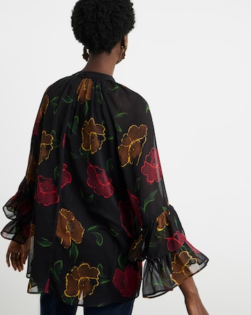 Joanna Hope Ruffle Sleeve Blouse