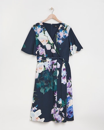 Joanna Hope Angel Sleeve Tie Waist Dress