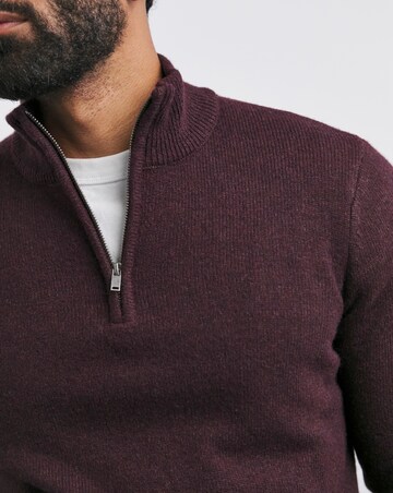Burgundy Lambswool 1/4 Zip