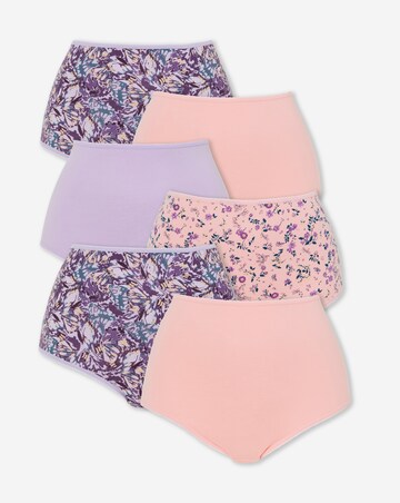 Pretty Secrets (6 Pack) Cotton Full Fit Brief Knickers