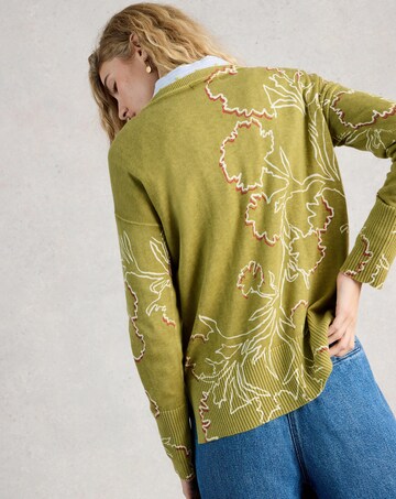 White Stuff Olive Print Jumper