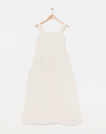 Ecru Apron Midi Dress