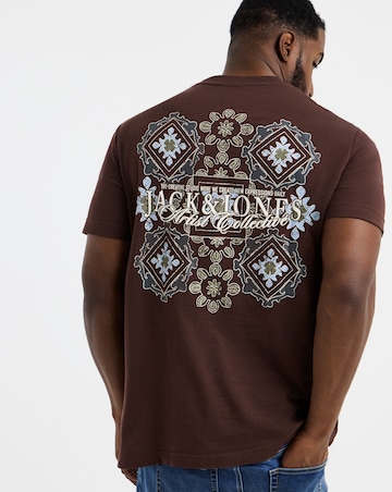 Jack & Jones Bleecker Back Graphic T-Shirt - Brown