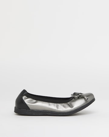 Heavenly Soles Zuri Elasticated Topline Ballerinas - Extra Wide Fit (EEE)