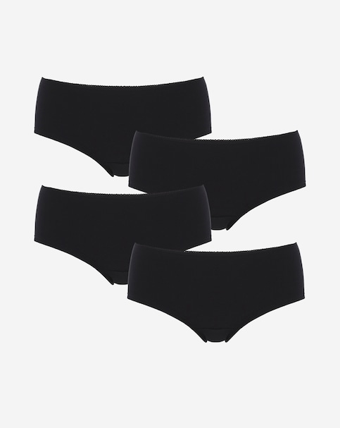 Pretty Secrets (4 Pack) Value Cotton Shorts Black