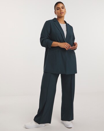 Navy Relaxed Single Breasted Blazer