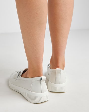 Heavenly Soles Lynn Sporty Loafers With Trim - Extra Wide Fit (EEE)