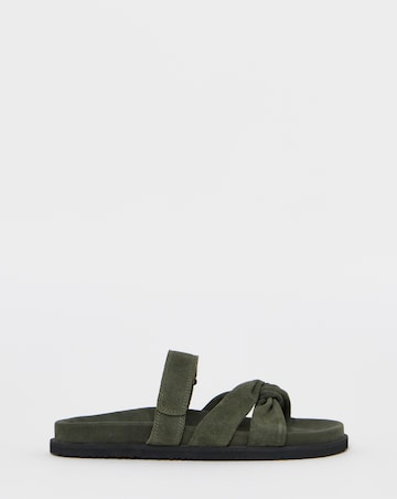 Everest Twist Front Leather Footbed Sandals - Extra Wide Fit (EEE)