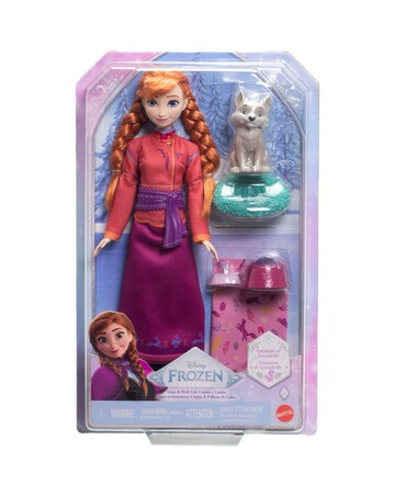 Mattel Disney Frozen Anna Fashion Doll & Wolf Cub Figure