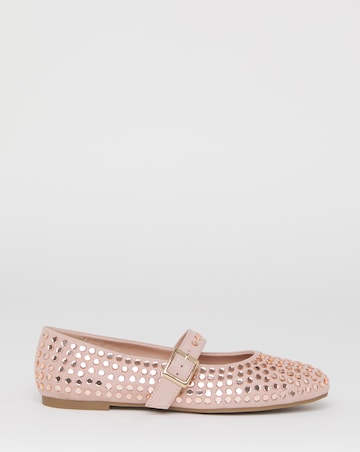 Addison Diamante Mary Jane Shoes - Extra Wide Fit (EEE)