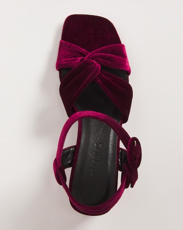 Velvet Crossover Vamp Sandals - Extra Wide Fit (EEE)