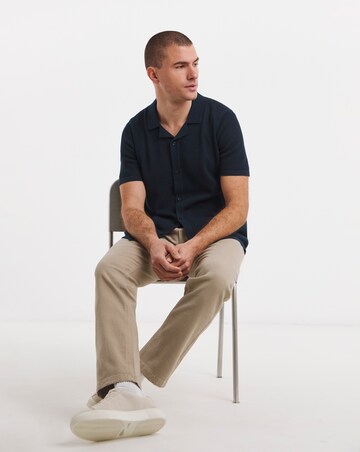 Knitted Revere Collar Shirt